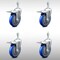 Service Caster 5 Inch SS Blue Polyurethane 10mm Threaded Stem Caster Set Total Lock Brake SCC-SSTSTTL20S514-PPUB-BLUE-M1015-4 - alternate 1